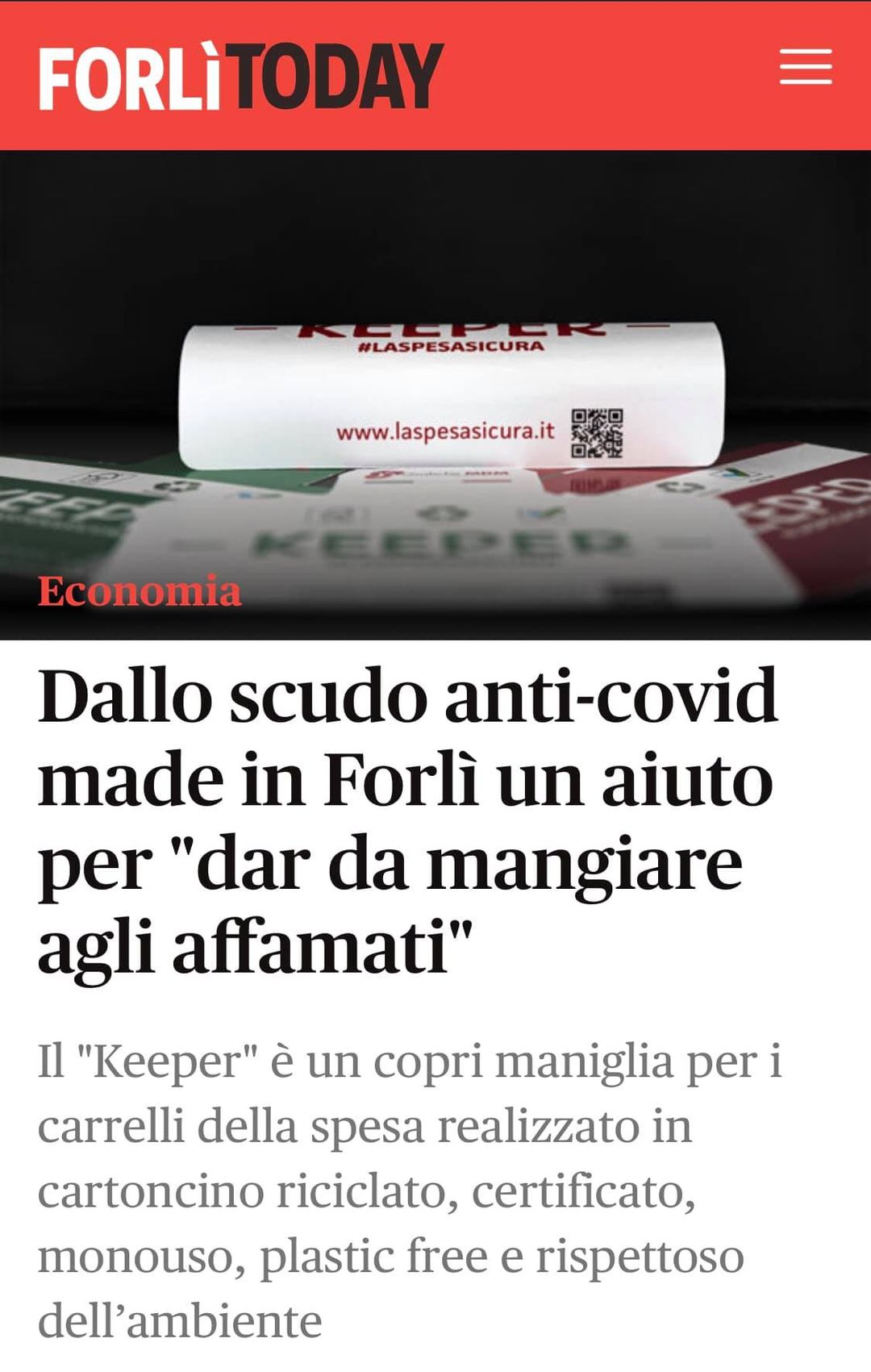 Keeper con il Banco Alimentare